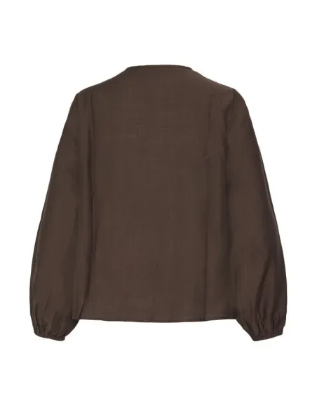 Blouse EYDIS LS, Coffee Bean