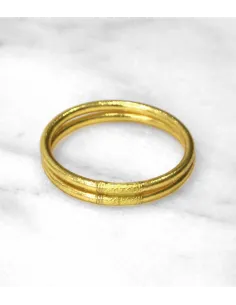 Bracelet bouddhiste véritable, simple, doré