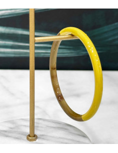 Bracelet coloré en corne véritable, jaune 2