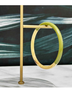 Bracelet coloré en corne véritable, kaki 2