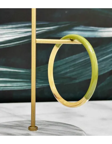 Bracelet coloré en corne véritable, kaki