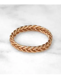 Bracelet bouddhiste véritable, tressé, rosé