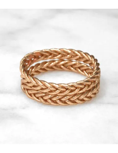 Bracelet bouddhiste véritable, tressé, rosé