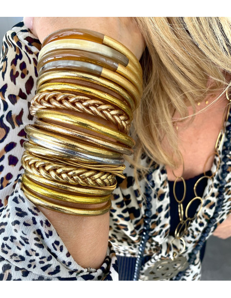 Bracelet bouddhiste véritable, tressé, rosé